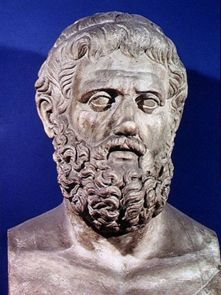 Bust of Sophocles (496-406 BC) a Arte Romana