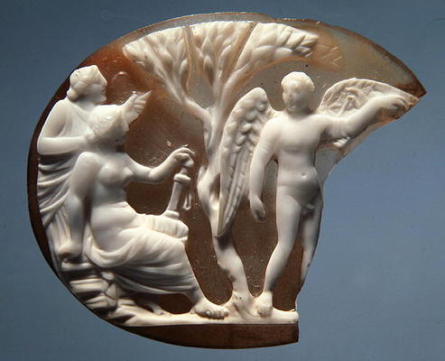 Cameo depicting Icarus and Daedalus, 27 BC-AD 14 (sardonyx) a Arte Romana