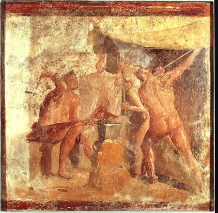 The Forge of Vulcan, from House VII, Pompeii a Arte Romana