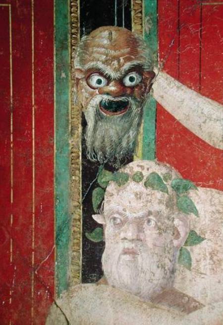 The Head of the Elderly Silenus, Above which is a Silenus Mask, East Wall, Oecus 5 a Arte Romana