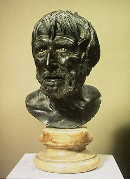 Head of Seneca (c.4 BC-65 AD) a Arte Romana