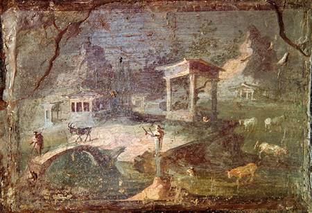 Idyllic Landscape, from Herculaneum a Arte Romana