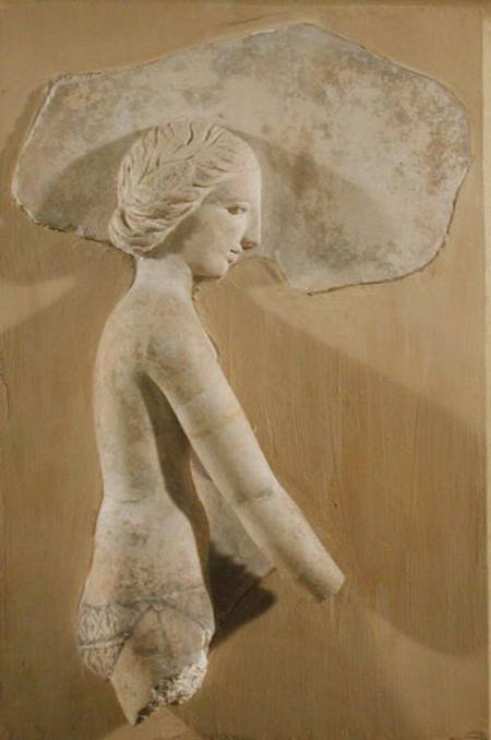 Relief depicting a woman in profile, from Tunisia a Arte Romana