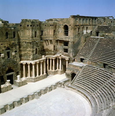 Roman theatre at Bosra (Busra), Syria, ancient capital of the province of Arabia, c.5th century (pho a Arte Romana