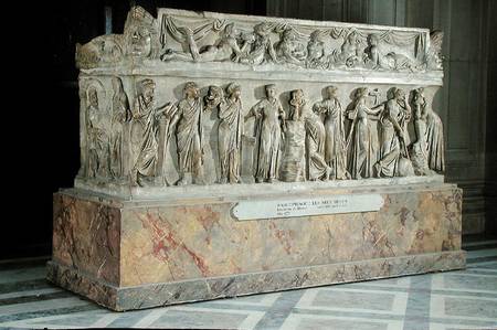 Sarcophagus with frieze of the Nine Muses a Arte Romana