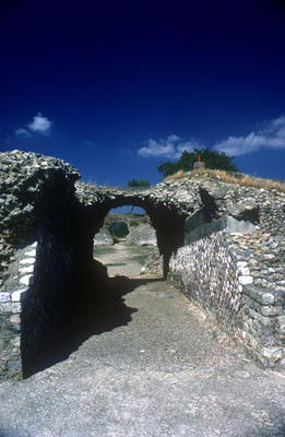 Entrance to the Roman Amphitheatre in the Roman-Etruscan Town (photo) a Roman 1st century AD
