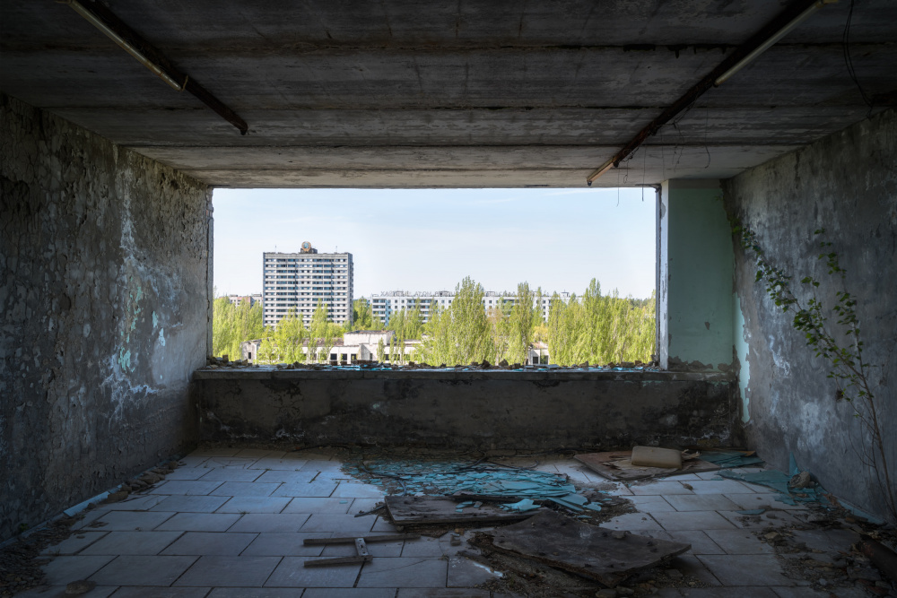 View at Pripyat in Chernobyl a Roman Robroek