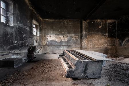 Piano in Burned Garage