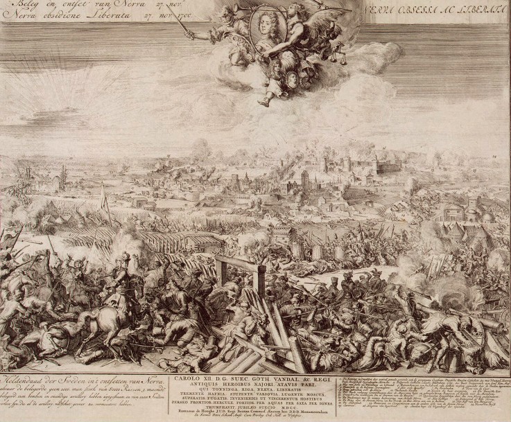 The Battle of Narva on 19 November 1700 a Romeyn de Hooghe