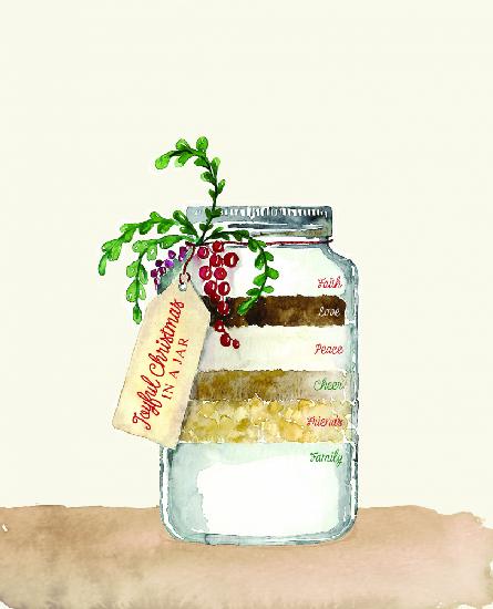 Joyful Christmas in a jar