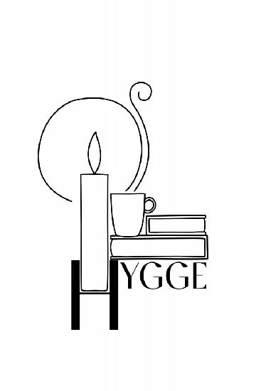 Hygge line art illustration