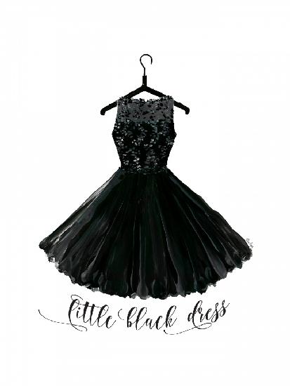 Little black dress in hanger