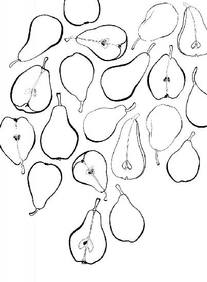 Line art pears