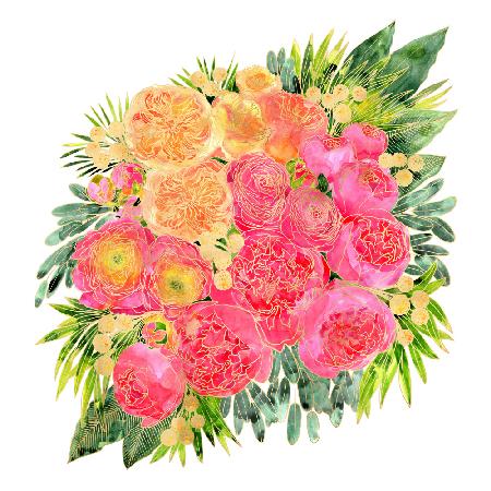 Rekha colorful watercolor bouquet