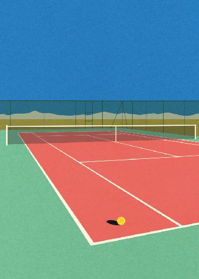 Tennis Court In the Desert