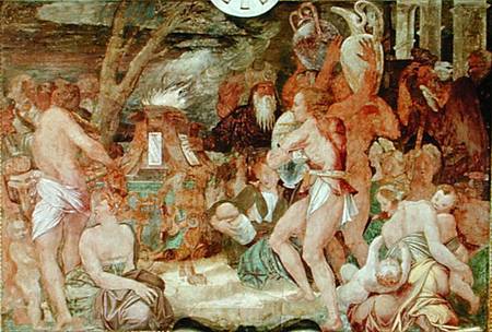 The Catanaean Twins, Anapias and Amphinamus at the Sacrificial Altar a Rosso Fiorentino