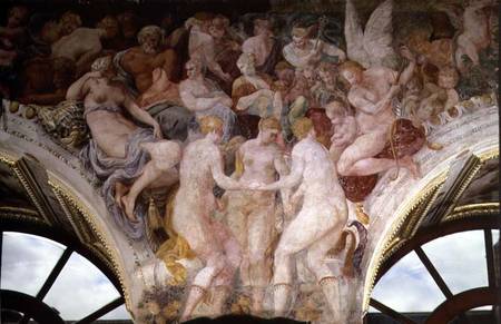 Goddesses Dancing, detail of decorative scheme in the Gallery of Francis I a Rosso Fiorentino