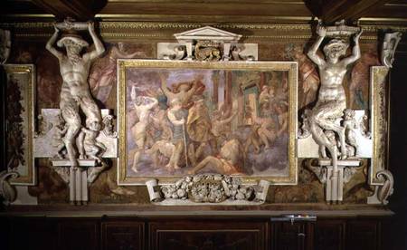 Hunting out Ignorance, detail of decorative scheme in the Gallery of Francis I a Rosso Fiorentino