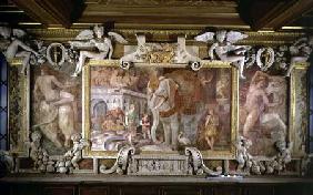 The Triumphal Elephant, an allegorical tribute to Francis I, detail of decorative scheme in the Gall