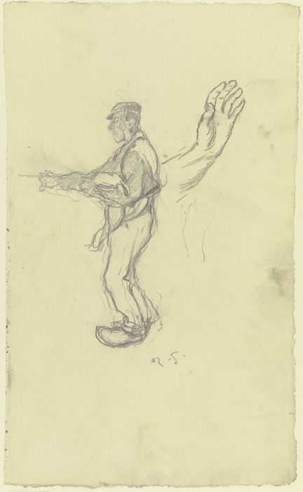 Ein Arbeiter und eine Hand aus der "Großen Spinnerei von Edam" a Rudolf Gudden