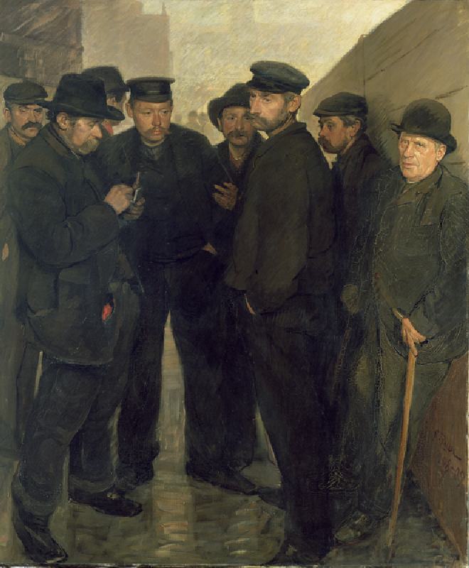 The Unemployed, c.1908-9 (oil on canvas) a Rudolf Jacob Zoller