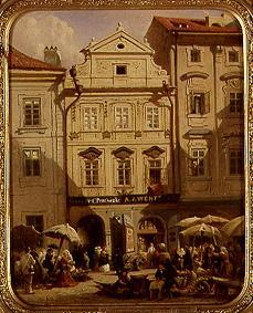 Fruit market in Prague a Rudolf von Alt