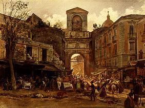 Porta Capuana in Naples a Rudolf von Alt