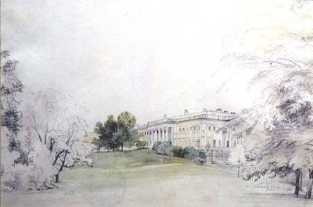 Razumovsky Palace (pencil & w/c) a Rudolf von Alt