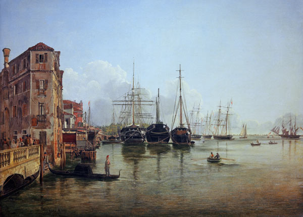 View of The Strada Nuova, Venice a Rudolf von Alt