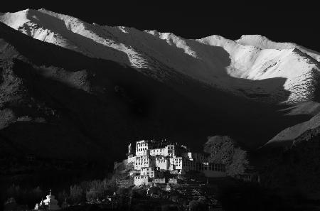 Late afternoon light at Likir Monastery, Ladakh.