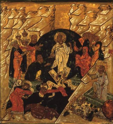 Anastasis (Christ's Descent into Hell), Russian icon a Scuola Russa