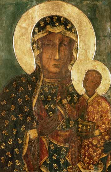 The Black Madonna of Jasna Gora, Byzantine-Russian icon a Scuola Russa