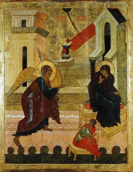 Icon depicting the Annunciation a Scuola Russa