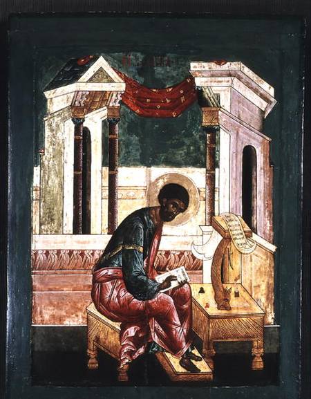 Icon of Saint Luke the Evangelist a Scuola Russa