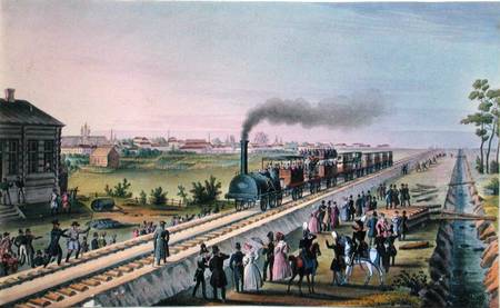 Opening of the First Railway Line from St. Petersburg to Pavlovsk a Scuola Russa