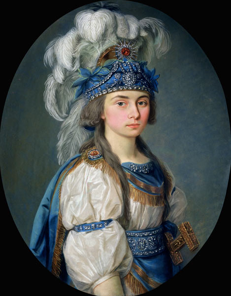 The actress and singer Praskovya Zhemchugova (1768-1803) as Eliane in Andre Gretry''s opera ''Les ma a Scuola Russa