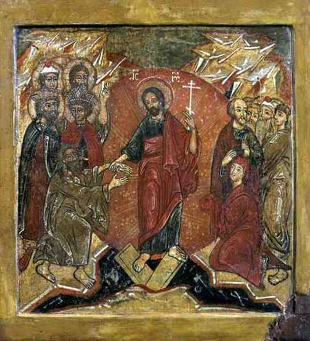 The Resurrection and The Descent into Hell (Anastasis) a Scuola Russa