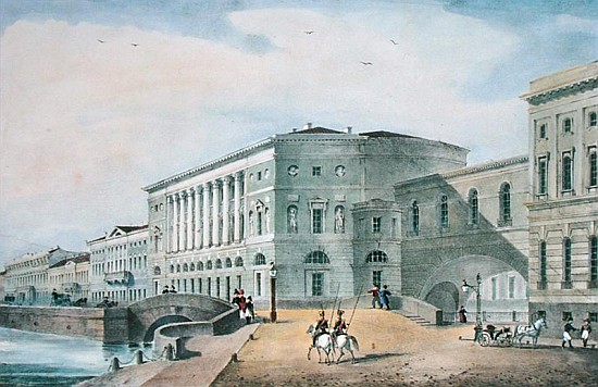The Hermitage Theatre as Seen from the Vassily Island a Scuola Russa