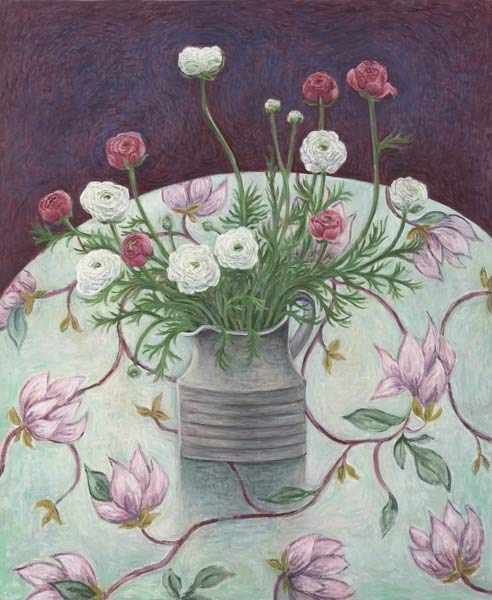 Flowers on Flowers, 2003 (oil on canvas)  a Ruth  Addinall