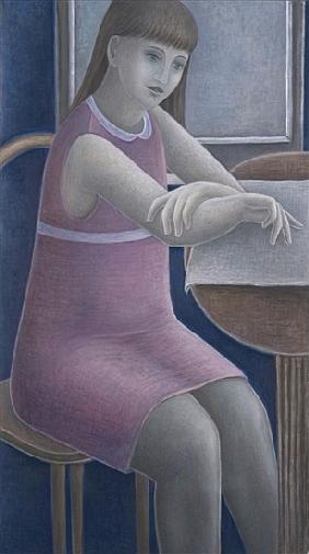 Young Girl Reading, 2008 (oil on canvas) 