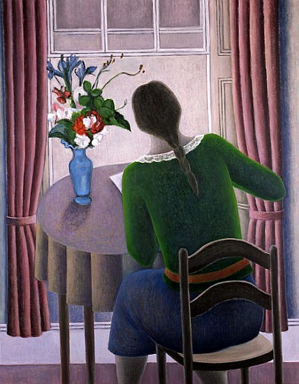 Woman at Window, 1998 (oil on canvas)  a Ruth  Addinall