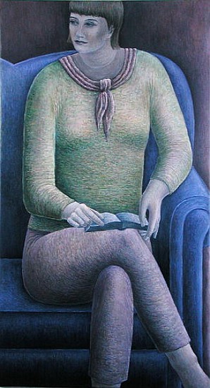 Woman Reading, 1999 (oil on canvas)  a Ruth  Addinall