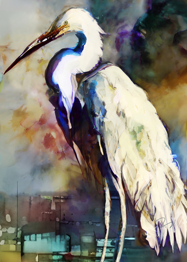 Egret After the Storm a Ruth Day