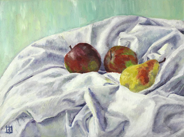 Stilleben Äpfel Birne a Sabine Oel-Cocco