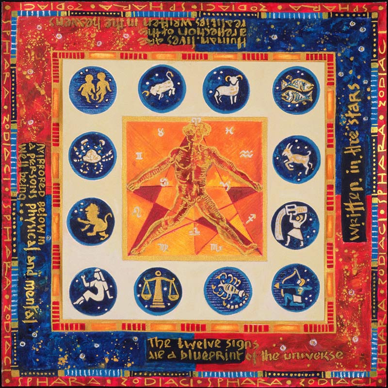 Astrology, 1999 (acrylic and gouache on paper)  a Sabira  Manek
