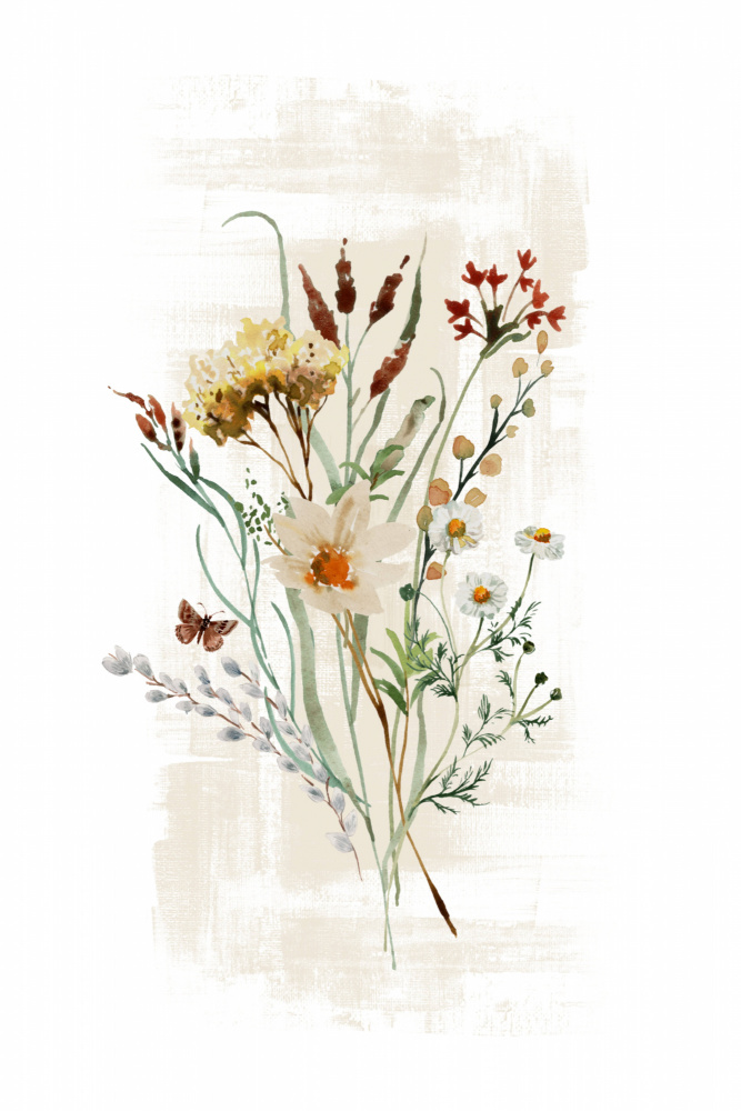Wild Floral in soft shades a Sally Ann Moss