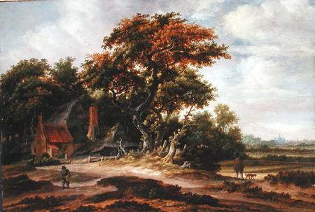 Wooded Landscape near Haarlem a Salomon Rombouts