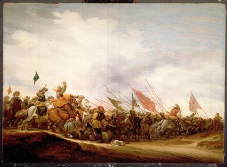 A Battle Scene a Salomon van Ruisdael or Ruysdael