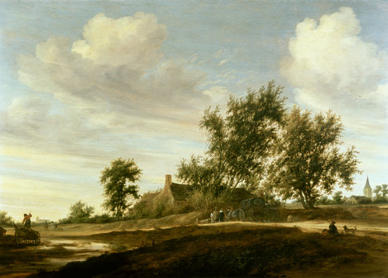 Extensive wooded landscape a Salomon van Ruisdael or Ruysdael