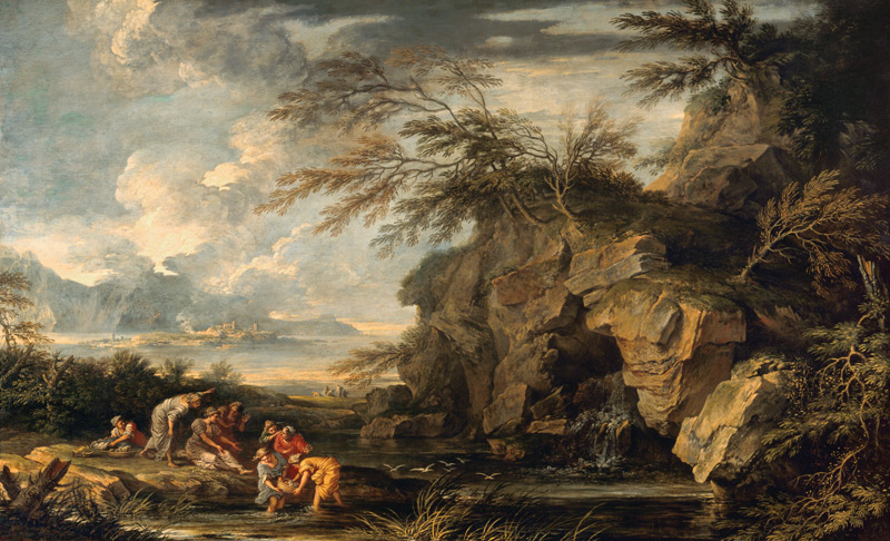 The Finding of Moses a Salvator Rosa